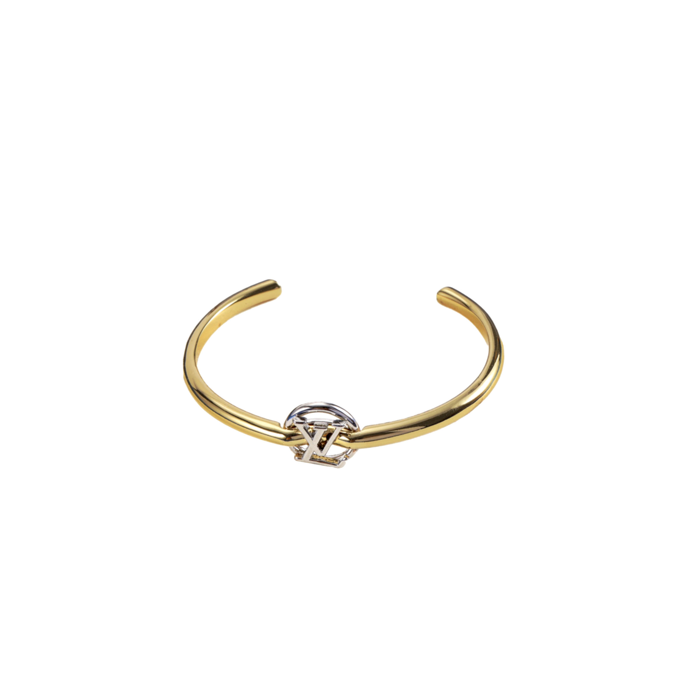 l**is V*t*n large multicolored silver gold lv monogram hoop bracelet m00764